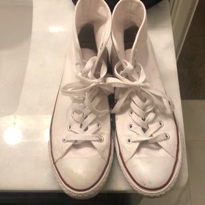 Converse white high tops